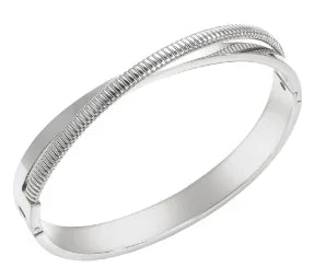 Beads Punk Gold Plated Thick Textured Open Bracelet Bangle for Women and Men