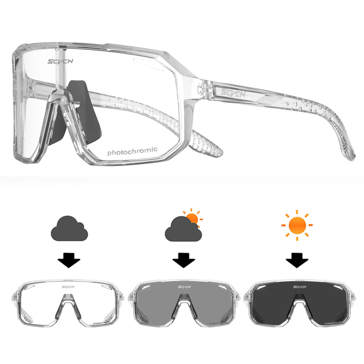 Cycling Glasses Photochromic Sunglasses Men Women Mountain Bike Road Eyewear