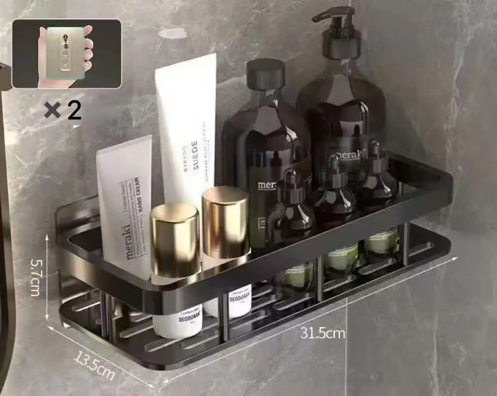 Bathroom Shelf-No Drill Wall Mounted Shampoo Bottle Shower Corner Rack