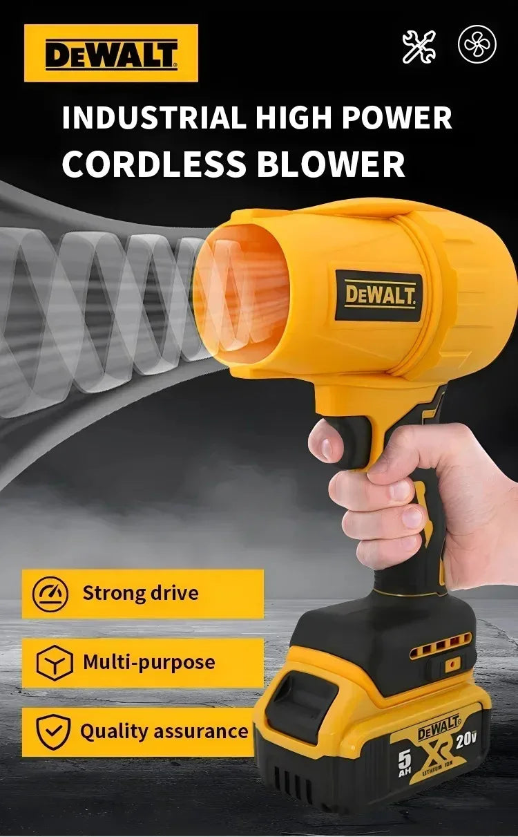 Dewalt Wireless Brushless High-Power Handheld Blower Turbo Fan Lightweight Design 20V Battery Leaf And Snow Sweeping Tool