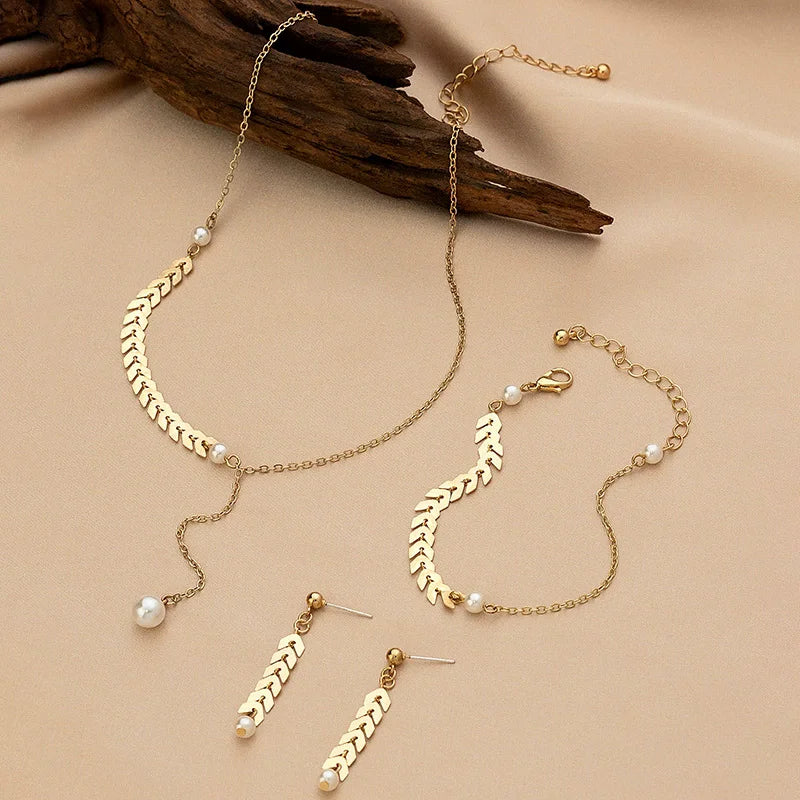 Personality Necklace/Bracelet/Earrings Jewelry Sets for Women