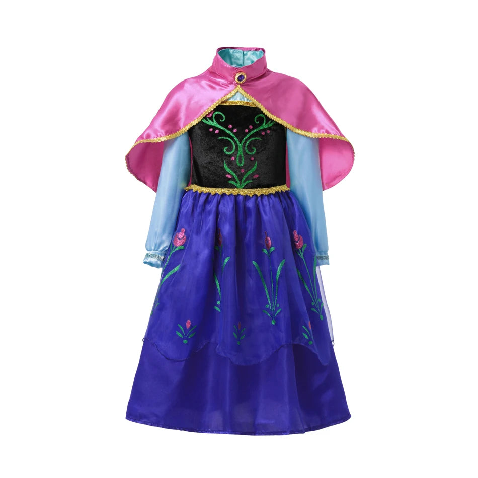 Queen Elsa Anna Costume Girls Princess Dress Toddler Halloween