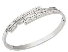Beads Punk Gold Plated Thick Textured Open Bracelet Bangle for Women and Men