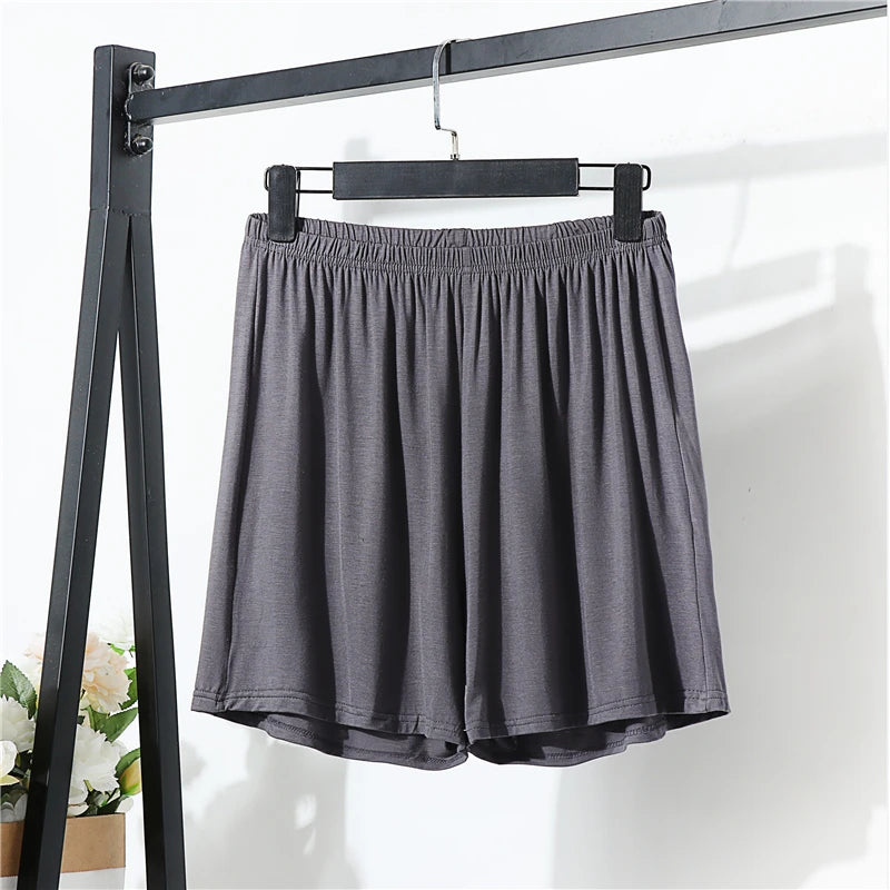 Loose Elastic Waist Modal Women's Shorts Summer plus Size Comfortable Home Casual Wide Leg Pants High Waist Thin Fabric