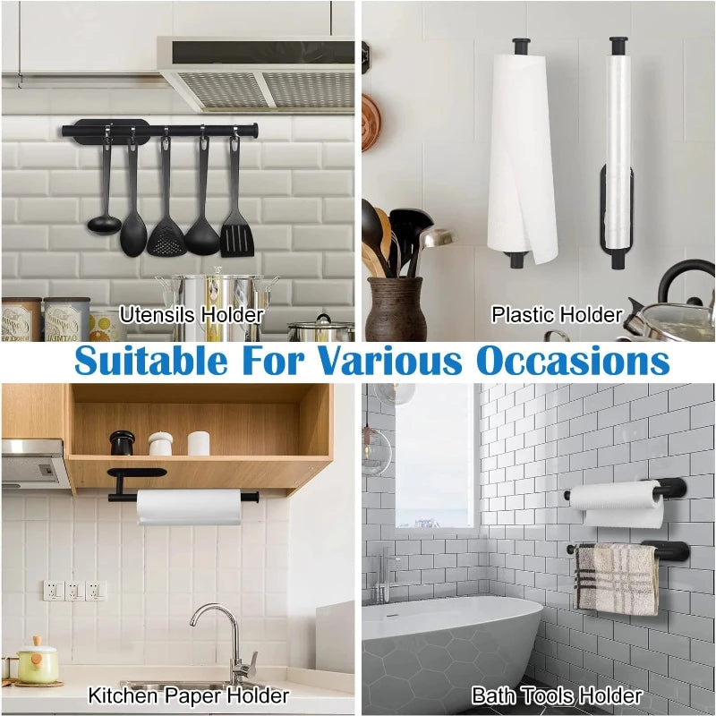 Stainless Steel Toilet Paper Holder, No Drill Wall Mount Tissue Roll Holder for Bathroom, Self Adhesive, Rustproof