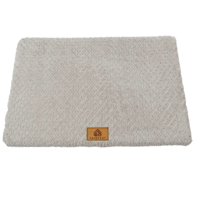 3D Foam Pet Bed With Removable Washable Faux Fur Cover Orthopedic Waterproof Dog Bed For Crate
