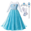 Queen Elsa Anna Costume Girls Princess Dress Toddler Halloween