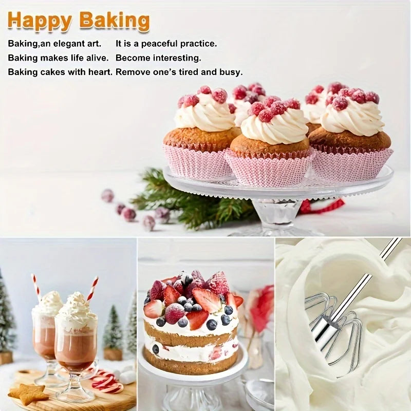 Stainless Steel Egg Beater Durable Semi-Automatic Mixer for Effortless Egg Whipping