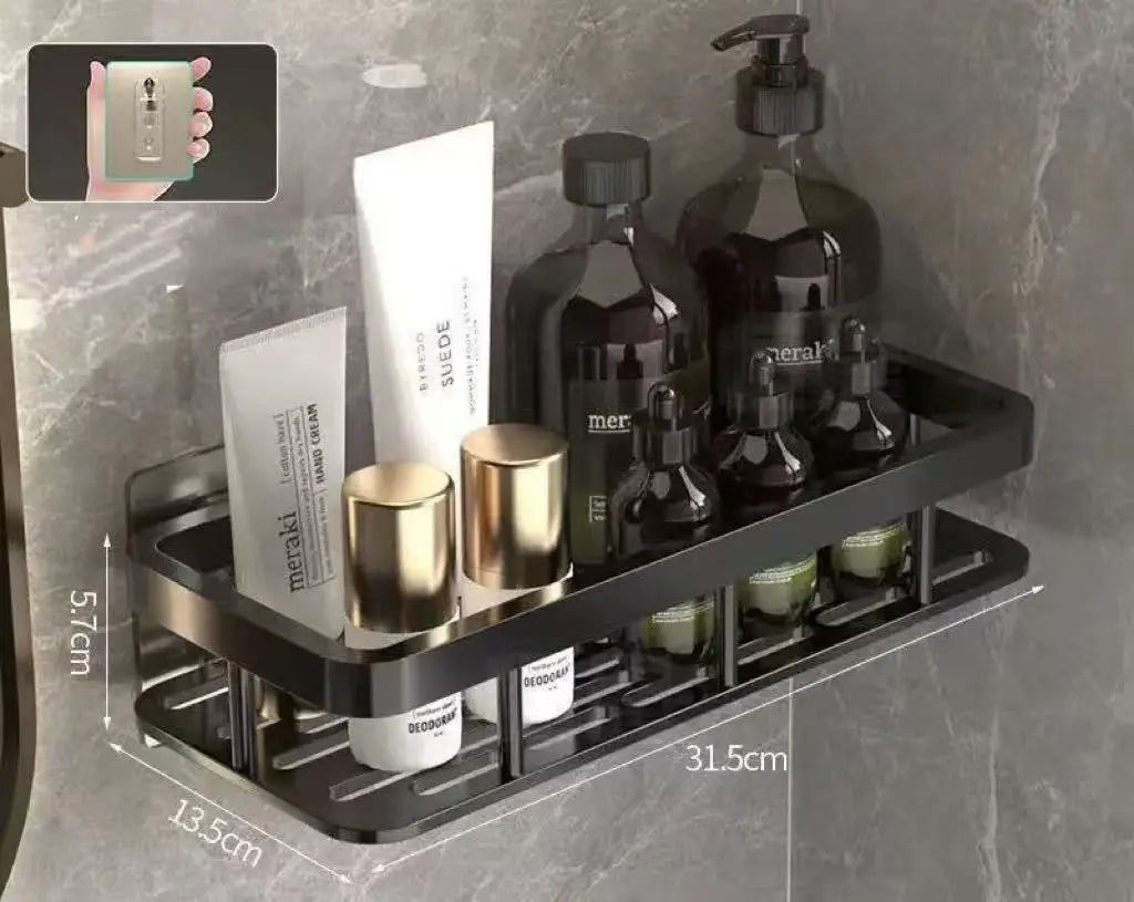 Bathroom Shelf-No Drill Wall Mounted Shampoo Bottle Shower Corner Rack