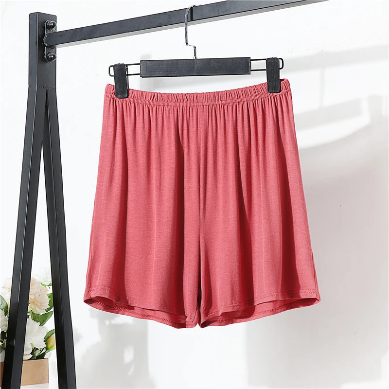 Loose Elastic Waist Modal Women's Shorts Summer plus Size Comfortable Home Casual Wide Leg Pants High Waist Thin Fabric