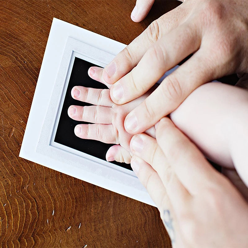 Newborn Baby DIY Hand And Footprint Kit Ink Pads Photo Frame