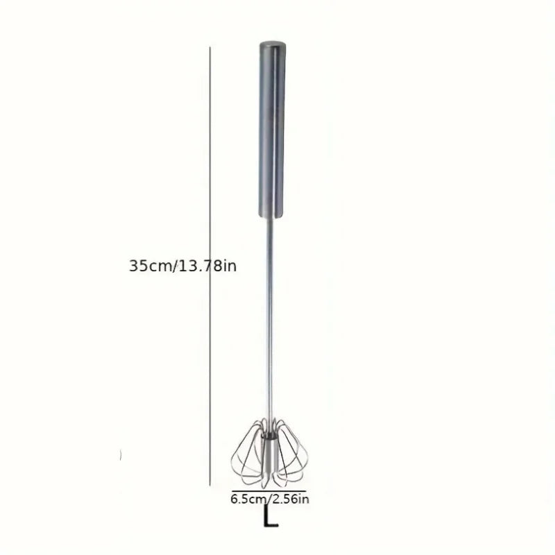 Stainless Steel Egg Beater Durable Semi-Automatic Mixer for Effortless Egg Whipping