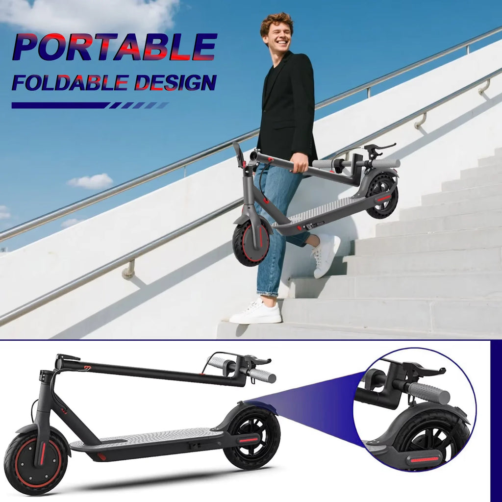 ATSANT i6 350W Electric Scooter 16Miles Long Range 19.3MPH Dual Brakes 8.5Inch Solid Tires Foldable Commuting EScooter for AdulT