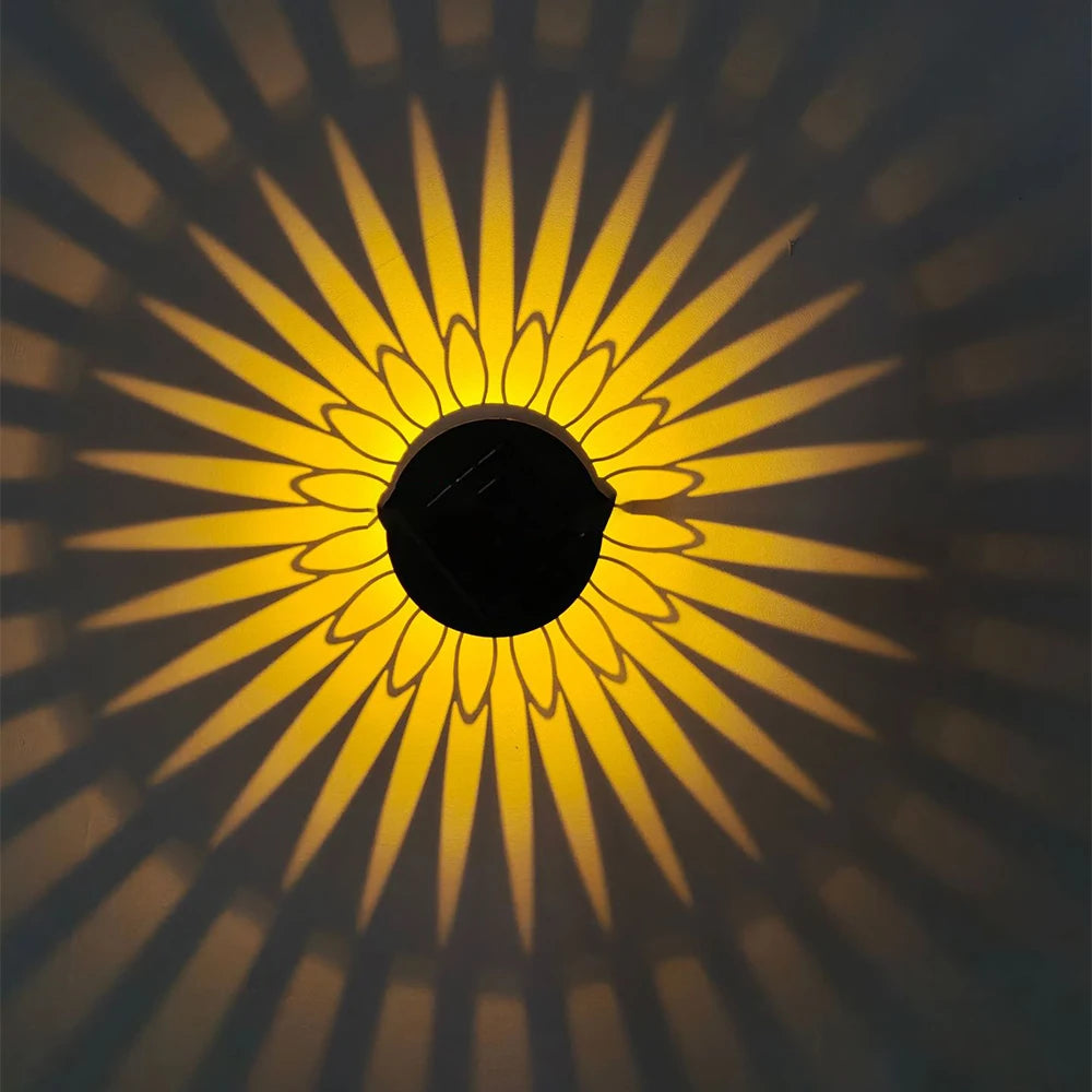 LED Solar Light IP65 Waterproof and Warm Wall Light Suitable for Garden Lawn Camping Steps Greenway Courtyard Night Light