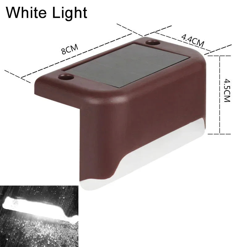 Solar Deck Lights Outdoor Step Lights Waterproof Led Solar Lights for Railing Stairs Fence Yard Patio and Pathway Plant lighting