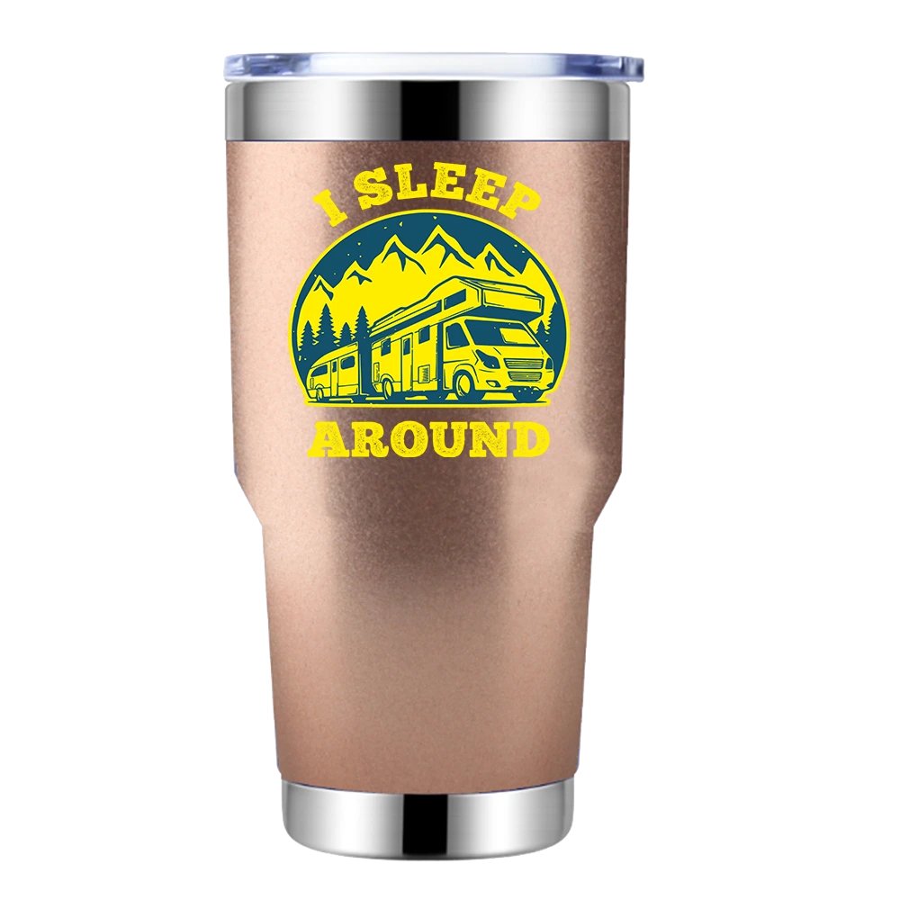 I Sleep Around 30oz Insulated Vacuum Sealed Tumbler