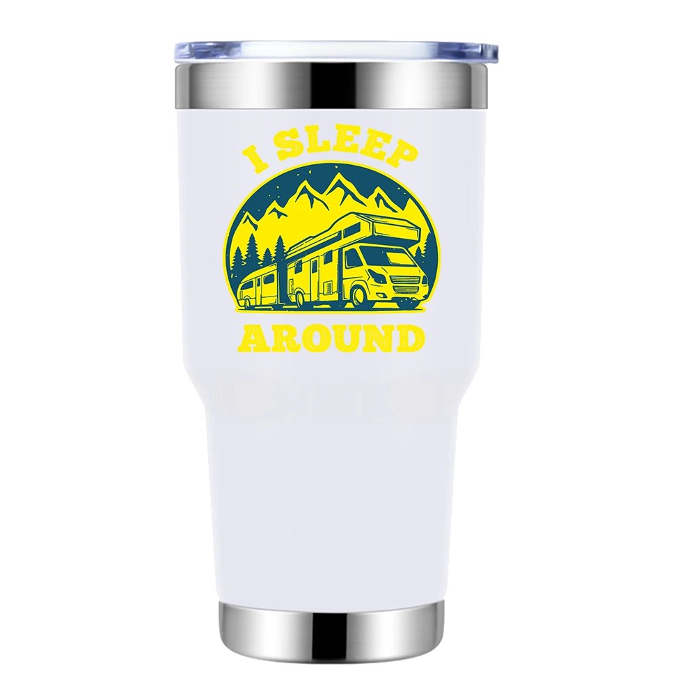I Sleep Around 30oz Insulated Vacuum Sealed Tumbler